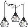 Light Home Závesné svietidlo Nuvola Spider 2, 3x čierne drôtené tienidlo Light Home Závesné svietidlo Nuvola Spider 2, 3x čierne drôtené tienidlo