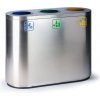 Odpadkový kôš na triedenie odpadu, 3x43 l, nerezový Odpadkový kôš na triedenie odpadu, 3x43 l, nerezový