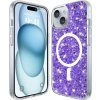 Techsuit Sparkly Glitter MagSafe kryt na iPhone 15 Plus – fialový Techsuit Sparkly Glitter MagSafe kryt na iPhone 15 Plus – fialový