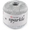 Pletacia priadza Sparkle s lurexom 25 g strieborná 1ks Pletacia priadza Sparkle s lurexom 25 g strieborná 1ks