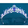 B-TOP Slávnostná postriebrená korunka do vlasov s modrými kryštálmi B-TOP Slávnostná postriebrená korunka do vlasov s modrými kryštálmi