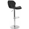Barová stolička GORDON strieborná / čierna Barová stolička GORDON strieborná / čierna