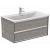 Ideal Standard Connect Air- Skrinka pod umývadlo 1000 mm, 2 zásuvky, dekor šedý dub + matný biely lak E0821PS