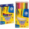 Astra trojhranné obojstranné farbičky 18 ks 36 farieb + strúhadlo 312023002