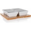 Miska sada 5diel. (4xmiska, 1xtác) 20x20cm porcelán/bambus BRILLANTE Miska sada 5diel. (4xmiska, 1xtác) 20x20cm porcelán/bambus BRILLANTE