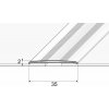 Prechodový profil lepiaci A08 (35x2700mm) Prechodový profil lepiaci A08 (35x2700mm)