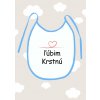 Detský podbradník Ľúbim krstnú modrý Detský podbradník Ľúbim krstnú modrý