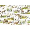 Bavlnená látka PERKÁL - Domáce zvieratká š.160 Bavlnená látka PERKÁL - Domáce zvieratká š.160