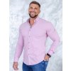 Elastická pánska košeľa VSB2408 s golierom ružová, ZVOĽTE VEĽKOSŤ OBLEČENIA S Elastická pánska košeľa VSB2408 s golierom ružová, ZVOĽTE VEĽKOSŤ OBLEČENIA S