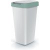 Rauman Odpadkový kôš s farebným vekom, 25 l zelená / sivá