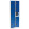 Svařovaná šatníková skriňa Manutan Expert Thierry, 10 oddílů, cylindrický zámok, šedá/modrá Svařovaná šatníková skriňa Manutan Expert Thierry, 10 oddílů, cylindrický zámok, šedá/modrá