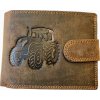 Kožená peněženka pro motoristy - Traktor kávově hnědá Kožená peněženka pro motoristy - Traktor kávově hnědá