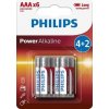 Philips PowerLife AAA 6ks LR03P6BP/10 Philips PowerLife AAA 6ks LR03P6BP/10