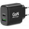 PORT CONNECT štartovací balíček 4 v 1, 65W GaN napájací adaptér + káble + konvertor, čierna PORT CONNECT štartovací balíček 4 v 1, 65W GaN napájací adaptér + káble + konvertor, čierna