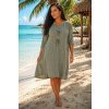 Fashionweek Dámske bavlnené šaty Plus Size oversize K8106 Farba: Khaki, Veľkosť: Universal Fashionweek Dámske bavlnené šaty Plus Size oversize K8106 Farba: Khaki, Veľkosť: Universal