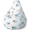 Sablio Sedací vak Pear Modré ovce - 70 x 95 x 15 cm Sablio Sedací vak Pear Modré ovce - 70 x 95 x 15 cm