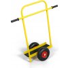 Vozík na doskový materiál s manipulačnou rukoväťou, nosnosť 200 kg, dušové kolesá Vozík na doskový materiál s manipulačnou rukoväťou, nosnosť 200 kg, dušové kolesá