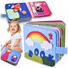 SENZORICKÁ MONTESSORI KNIŽKA, FILCOVÁ EDUKAČNÁ 3D KNIHA - DÚHA SENZORICKÁ MONTESSORI KNIŽKA, FILCOVÁ EDUKAČNÁ 3D KNIHA - DÚHA