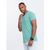 Ombre Men's BASIC classic cotton T-shirt with a v-neck - turquoise tyrkysová S Ombre 5902228939672 Ombre Men's BASIC classic cotton T-shirt with a v-neck - turquoise tyrkysová S Ombre 5902228939672