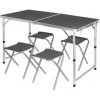 NILS CAMP Sada skladacieho kempingového stola a stoličiek NC1633 tmavošedá NILS CAMP Sada skladacieho kempingového stola a stoličiek NC1633 tmavošedá