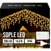 Lampy Cencúle Biele Vianočné Vonkajšie Teplé Svetlo 300 LED Lampy Cencúle Biele Vianočné Vonkajšie Teplé Svetlo 300 LED