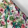 Takoy Látka s potlačou nepremokavý polyester TD / NS tropické papagáje biele-NS-12291 Takoy Látka s potlačou nepremokavý polyester TD / NS tropické papagáje biele-NS-12291