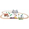 Drevená vláčikodráha Train Set with Bridge Eichhorn s rušňom vozňami mostom a doplnkami 55 dielov 500 cm dĺžka koľajníc Drevená vláčikodráha Train Set with Bridge Eichhorn s rušňom vozňami mostom a doplnkami 55 dielov 500 cm dĺžka koľajníc