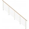 StarWood Kovové zábradlie Kos s oblým bukovým madlom/biela 450 cm StarWood Kovové zábradlie Kos s oblým bukovým madlom/biela 450 cm