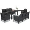 Súprava záhradného nábytku Venus IV s 8 sedadlami grafitová Súprava záhradného nábytku Venus IV s 8 sedadlami grafitová