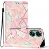 Peňaženkové kožené puzdro Colored na Oppo A38 - Pink Marble Peňaženkové kožené puzdro Colored na Oppo A38 - Pink Marble