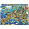 Educa Šílená mapa Evropy 500 dielov Educa Šílená mapa Evropy 500 dielov