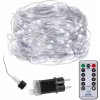 LED reťaz Nano - 30m, 300LED, 8 funkcií, ovládač, IP44, studená biela LED reťaz Nano - 30m, 300LED, 8 funkcií, ovládač, IP44, studená biela
