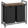 Majster Regál Kôš na bielizeň, 2 výsuvné priehradky, 72x73x33cm, vintage hnedo-čierny, Black-Retro Majster Regál Kôš na bielizeň, 2 výsuvné priehradky, 72x73x33cm, vintage hnedo-čierny, Black-Retro