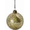 House Doctor Sklenená vianočná ozdoba Chosen Gold 8 cm