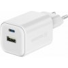 Swissten síťový adaptér gan 1x usb-c 45w pd + 1x usb-a 18w qc bílý 22071300 Swissten síťový adaptér gan 1x usb-c 45w pd + 1x usb-a 18w qc bílý 22071300