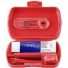 Curaprox Kids travel červený 1x zubná kefka 2x medzizubná kefka CPS 1x zubná pasta melón 6+ 10 ml 1x nálepka darčeková sada Curaprox Kids travel červený 1x zubná kefka 2x medzizubná kefka CPS 1x zubná pasta melón 6+ 10 ml 1x nálepka darčeková sada
