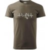 Ekg rybárčenie - Klasické pánske tričko vyššej gramáže - 3XL ( Army ) Ekg rybárčenie - Klasické pánske tričko vyššej gramáže - 3XL ( Army )