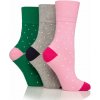 Gentle Grip dámske 3 páry módne ponožky MICRO DOTS lem bez gumičiek