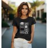 Bullshirt.sk Dámske tričko - Eat, Sleep, Code, Repeat Čierna XXL Bullshirt.sk Dámske tričko - Eat, Sleep, Code, Repeat Čierna XXL