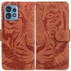 Peňaženkové kožené puzdro Tiger na Motorola Edge 40 Pro - Hnedá Peňaženkové kožené puzdro Tiger na Motorola Edge 40 Pro - Hnedá