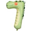 PartyDeco Fóliový balón - číslo 7, krokodíl PartyDeco Fóliový balón - číslo 7, krokodíl