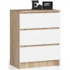 Signal Komoda K60 3SZ - dub sonoma/biela Signal Komoda K60 3SZ - dub sonoma/biela
