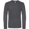 B&C #E150 LSL tričko s dlhým rukávom sivé dark