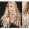 CLIP IN pás 50-53 cm, 100% ľudské vlasy, vlnitý - platinová blond CLIP IN pás 50-53 cm, 100% ľudské vlasy, vlnitý - platinová blond