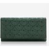 PAOLO PERUZZI Dámska kožená peňaženka s geometrickými vzormi IN-58-GR | zelená IN-58-GR