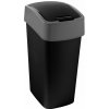 Kôš Curver® PACIFIC FLIP BIN 25 lit., 34x26x47 cm, čierno/šedý, na odpad Kôš Curver® PACIFIC FLIP BIN 25 lit., 34x26x47 cm, čierno/šedý, na odpad