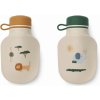 LIEWOOD Silikonová fľaša na smoothie Lizzie Safari Sandy mix – set 2 ks LIEWOOD Silikonová fľaša na smoothie Lizzie Safari Sandy mix – set 2 ks