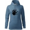 Bicie bubeník - Mikina dámská Cape s kapucí - M ( Denim ) Bicie bubeník - Mikina dámská Cape s kapucí - M ( Denim )
