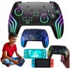 Ovládač pre Nintendo, PC konzolu bezdrôtový ovládač univerzálny RGB čierny Ovládač pre Nintendo, PC konzolu bezdrôtový ovládač univerzálny RGB čierny