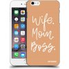 Picasee silikonový černý obal pro Apple iPhone 6 Plus/6S Plus - Boss Mama Picasee silikonový černý obal pro Apple iPhone 6 Plus/6S Plus - Boss Mama